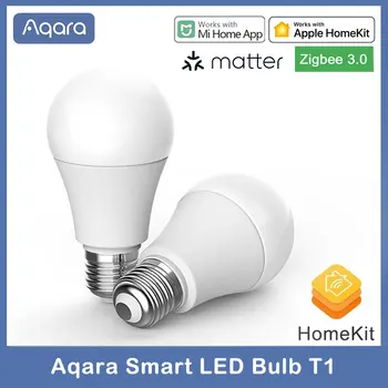Aqara Matter Интелигентна Led Лампа T1 Глобалната Версия На Zigbee 3,0 E27 2700 K 6500 K Умен Дом Led Лампа За Xiaomi Mihome Homekit