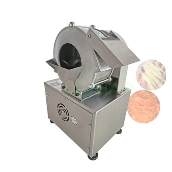 Мултифункционална електрическа шредер за картофи, богат на функции автоматична машина за рязане на зеленчуци, търговска машина за нарязване на моркови и джинджифил