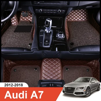 Специално подбран авто подложка за Audi A7 2012 Аксесоари за интериора на ЕКО здрав дебел килим по поръчка за лявото и дясното с