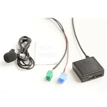 12 В авто радио Bluetooth аудиоадаптер AUX кабел, хендсфри микрофон 12 функция аудиовхода AUX за авто аксесоари на Renault