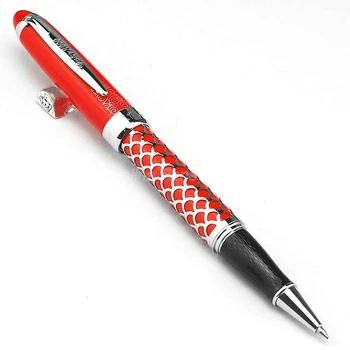 Duke Lucky Charm Червена и сребърна химикалка писалка DR234