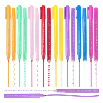 16 бр. набор от маркери с две топчета, маркери с 8 различни завои за colorization, за деца