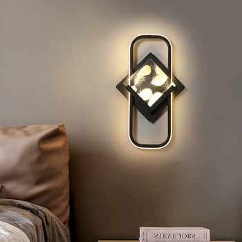 Скандинавски модерен минималистичен, с монтиран на стената лампа, креативни led лампи с пера за всекидневната, прикроватной нощни шкафчета, декор, луксозен хотелски стенни свещника