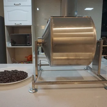 Електрическа ротационната машина за печене на кафе на зърна, обжарочная машина на газова печка