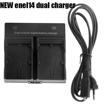 Ново Двухканальное Зарядно устройство за Nikon EN-EL14 ENEL14 bateria 