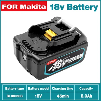 2023 Обновен 18v Makita BL1860 BL1850B BL1850 BL1840 BL1830 BL1820 BL1815 bl1445 bl1460 LXT-400 Преносим литиева батерия