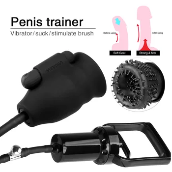 Електрическа помпа за изсмукване на пениса, масажор за уголемяване на главата на пениса, търтей, секс играчка за мъже, симулатор за мастурбация на пениса