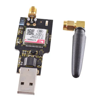 USB-GSM модул с функция Bluetooth Sim800c модул Ch340t quadband телефони GSM /GPRS радиостанцията на кратки съобщения с антена