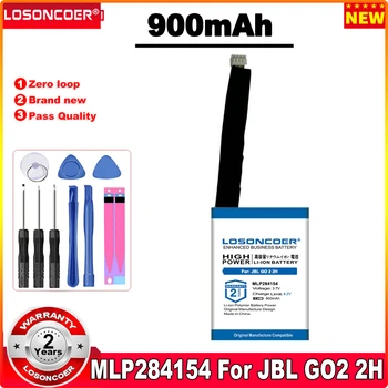 LOSONCOER MLP284154 900 mah Батерия За JBL Go 2 2h Go2 2h Go 2-2h G02 Батерии Безплатни инструменти 1ICP3/41/54