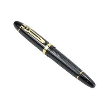 Jinhao 159 Общи черна писалка със средна перо, златна скоба, канцеларски материали, офис, училище, перо 0,5 мм