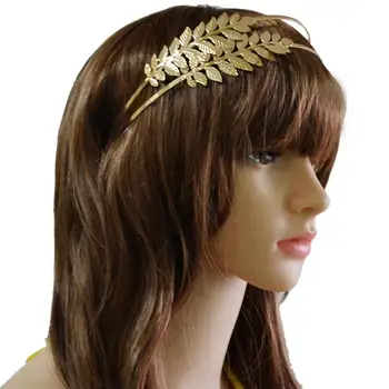 Западните модни ретро-ленти за коса, за жени, за сватба ленти за коса с метални листа, аксесоари за косата на булката за момичета
