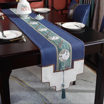 2022 Нов настолен флаг в китайски стил, подложка за чаено маса, подложка за настолен хартата, тъкани от памук и лен, просто украса от чаено маса, тенис на флаг