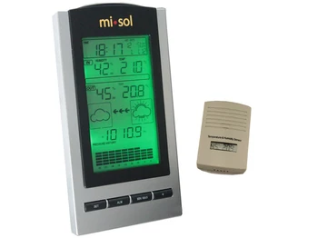 Безплатна доставка, безжична метеорологичната станция с датчик за температура и влажност на външния въздух, LCD дисплей, барометър