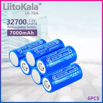 6ШТ LiitoKala 3,2 V 32700 7000mAh LiFePO4 Батериите 35A Непрекъснато Освобождаване от отговорност Максимум 55A Батерии с Висока мощност за електрически Инструменти