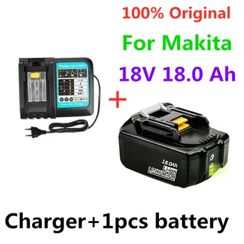 100% чисто Нов 18 В 18.0 A Акумулаторна батерия 18000 ма Литиево-Йонна Батерия за MAKITA BL1880 BL1860 BL1830