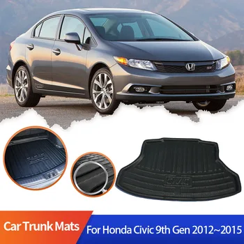 Автомобилни постелки за багажник на Honda Civic 9-ти Gen FB FG 2012 2013 2014 2015 Килим за съхранение, водоустойчив тава, аксесоари за защита от прах