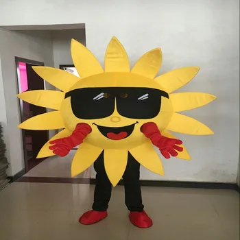 Cosplay Летен плаж на Слънчев хладен радостен Слънчеви очила, Слънцезащитен талисман костюм по поръчка Cartoony герой Маскот костюм комплект костюмиран