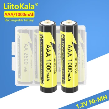 1-5 бр LiitoKala Ni-10/ААА 1,2 НА 1000 mah Ni-MH Акумулаторна Батерия За Камера Фенерче Играчки Бръснач Предварително заредена NI-MH Батерия
