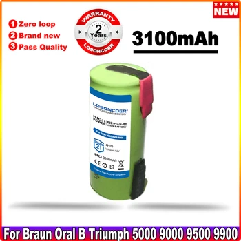 Батерията е с капацитет 49170 ма за електрическа четка за зъби Braun Oral B Triumph 5000 9000 9500 9900 батерии 49 мм x 17 мм