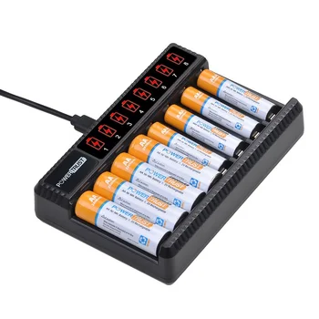 1.2 Ni-MH AA 2800 ма/AAA 1100 mah Акумулаторни Батерии с 8 Слота Зарядно Устройство за използване на AA 2A AAA 3A батерия Електрически Играчки