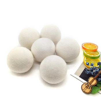 6 войлочных топки, антистатични и не спутывающиеся вълнени топки, топки за домашно бельо, топки за многократна употреба за почистване на дрехи, вълнени топки