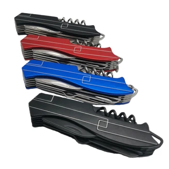14 функции в 1 outdoor къмпинг многофункционален джобен нож набор от инструменти, с помощта на трион/ножици за оцеляване от неръждаема стомана