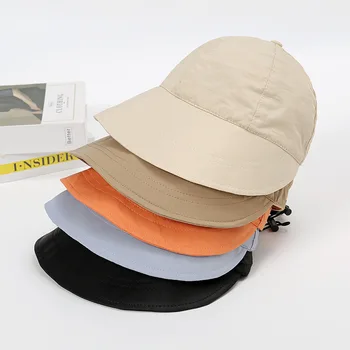 Сгъваема солнцезащитная шапка с широка периферия, регулируеми шапки с завязками за мъже и жени, плажни шапки, летни бързо съхнещи очила, шапка рибар