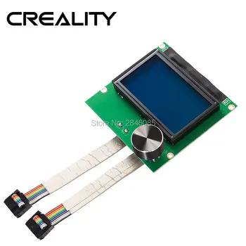 Резервни части за 3D-принтер CREALITY, контролер, рампи, контролен панел 1.4 LCD 12864, син екран + кабел за 3D-принтер CR-10S