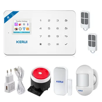 KERUI W181 Безжична Wifi Домашна Аларма GSM IOS Android APP Control LCD SMS Алармени системи За Домашна Аларма