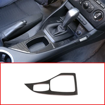 Въглеродни влакна Стил ABS автомобилен център за превключване на предавките Рамка покритие за BMW X1 E84 2013 2014 2015 Аксесоари за левостороннего с